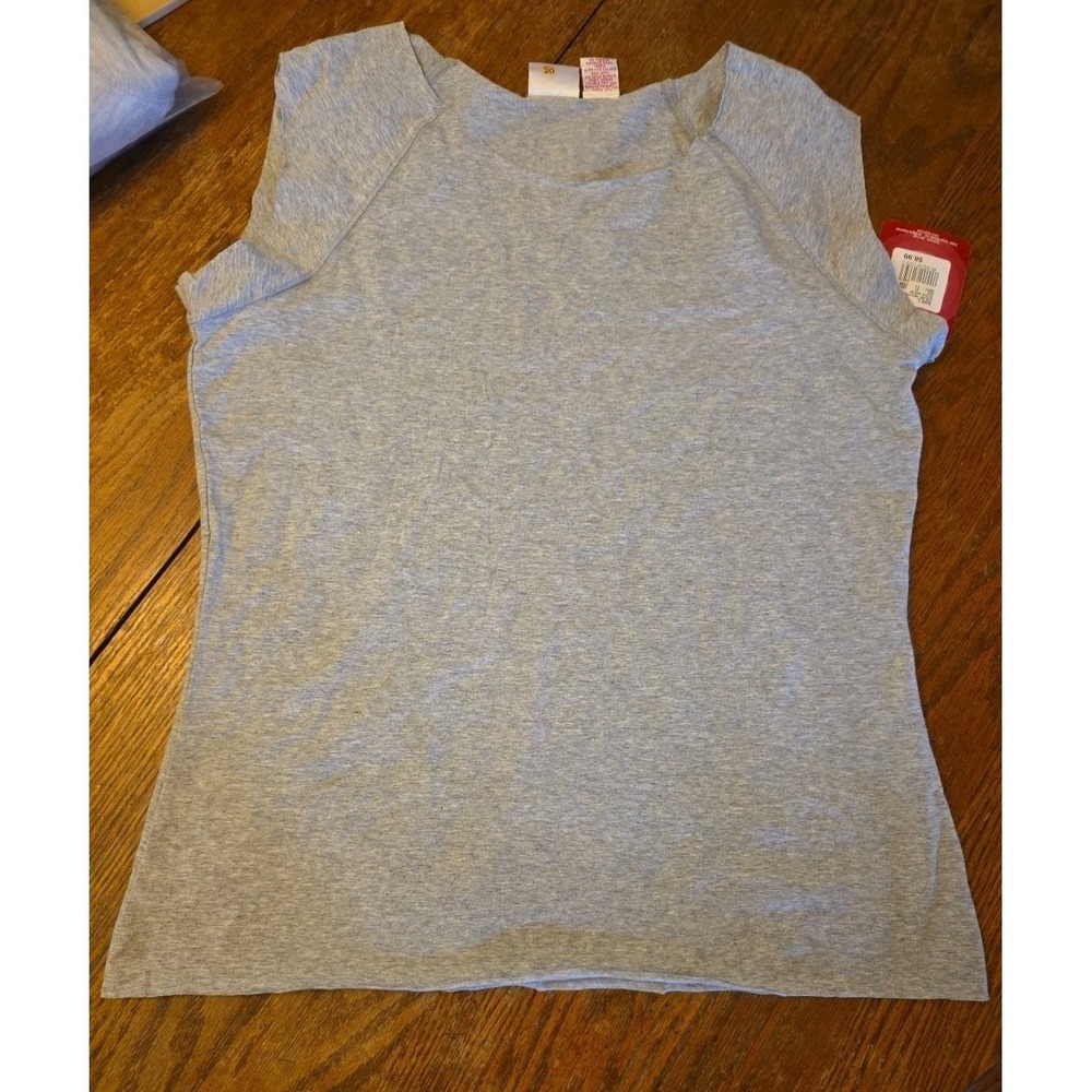 Vintage Xhilaration Shirt Womens Large Gray‎ Raw Hem Baby Tee Y2K Grunge Goth